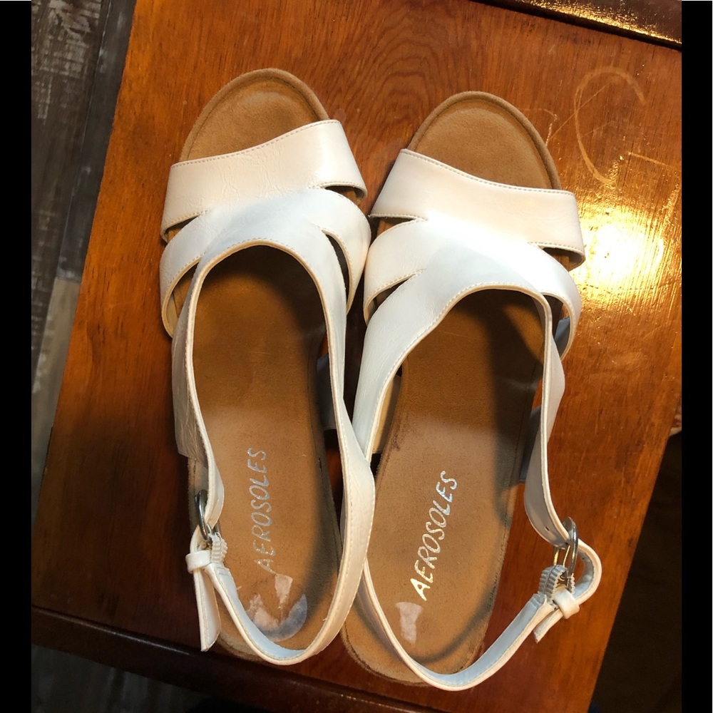 Aerosoles White Wedges